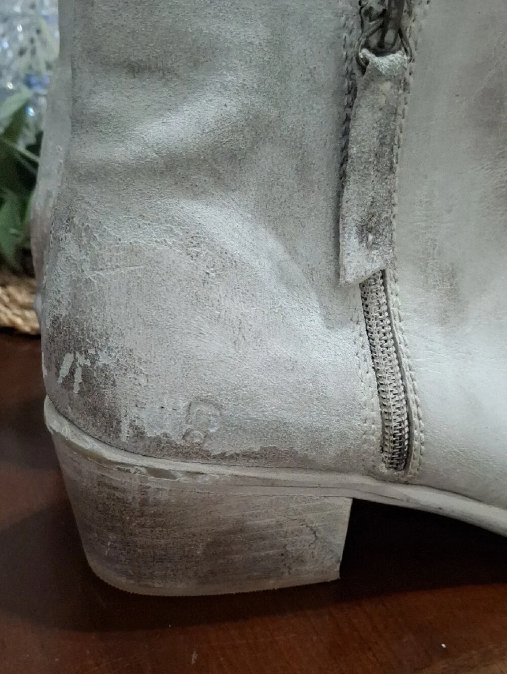 Women's Side-Zip Ankle Boots in Light Gray